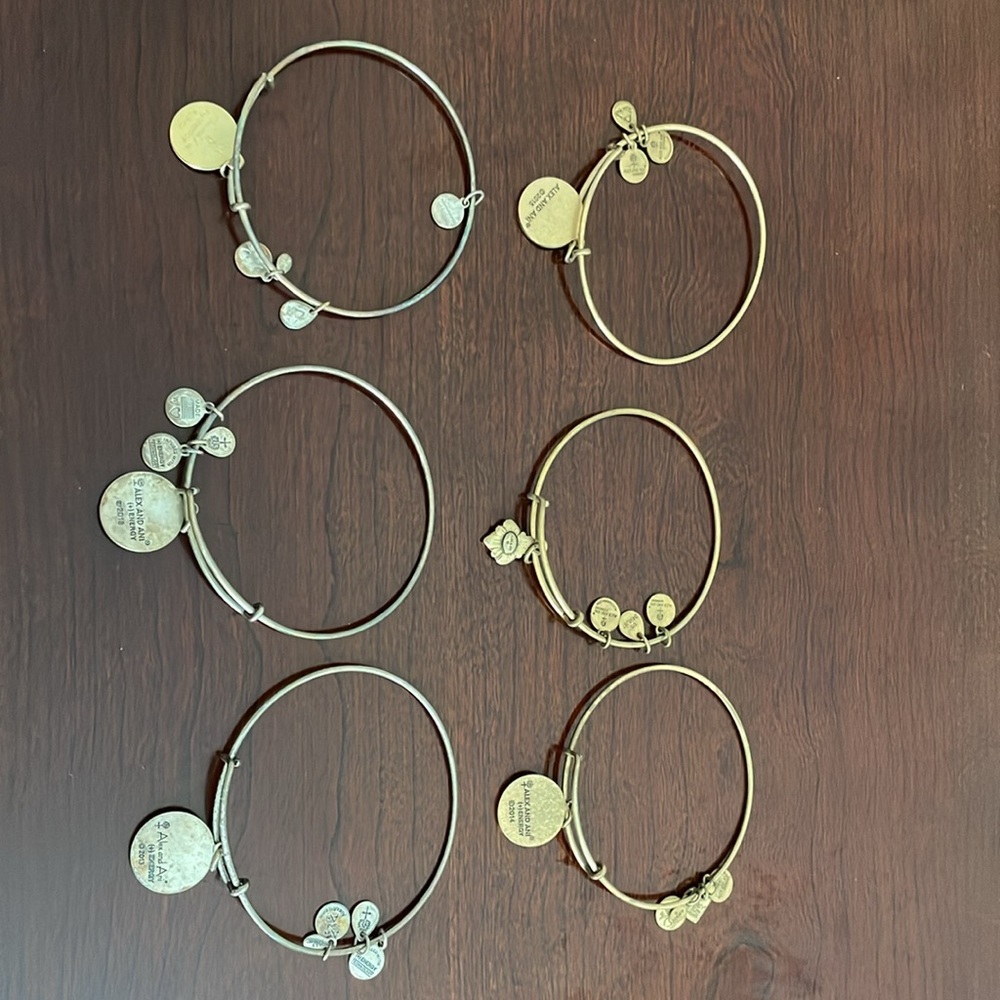 Alex AND ANI Bracelets (look closely there are tarnished areas on some.) - Picture 2 of 2